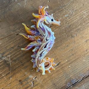 Seahorse Pendant - Handblown Glass